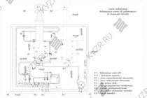 Схема подключения и монтажа водогрейного промышленного котла 0.8 МВт на дизеле